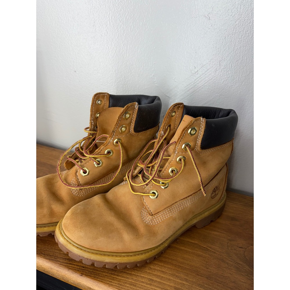 Timberland 6 Inch Premium Waterproof Boots Wheat Leather 10361 Womens 7.5 M